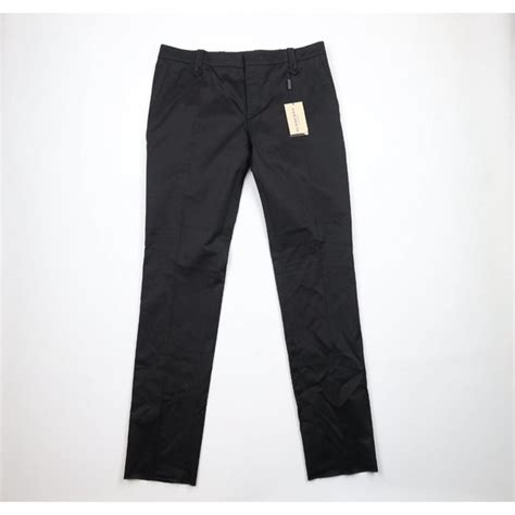 burberry london black wool pants unhemmed women|Burberry signatures for men.